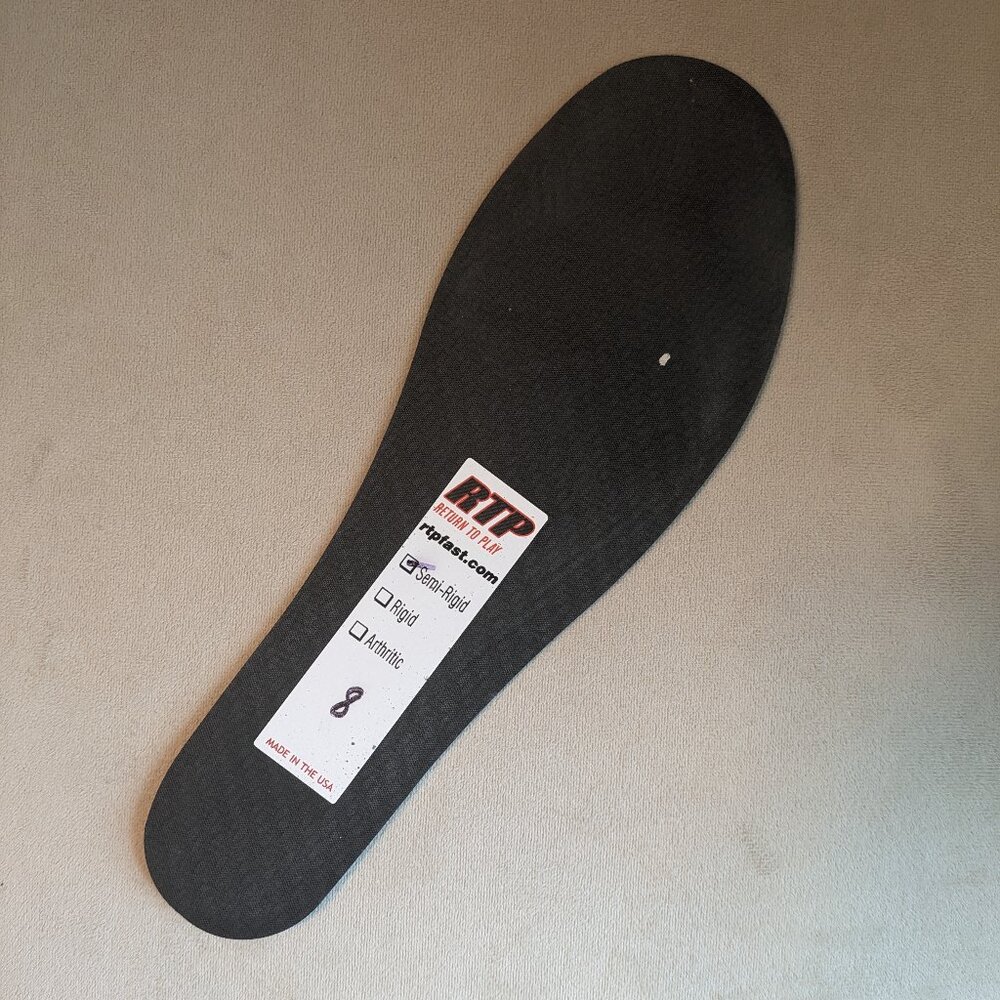 CARBON FIBER FULL SHOE SEMI-RIGID INSERT WOMEN'S SIZE 8